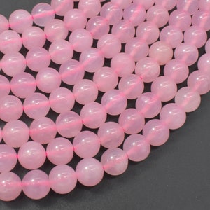 Rose Quartz 8mm Round Beads, 15 Inch, Full strand, Approx. 45-47 beads, Hole 1 mm 391054003 image 1