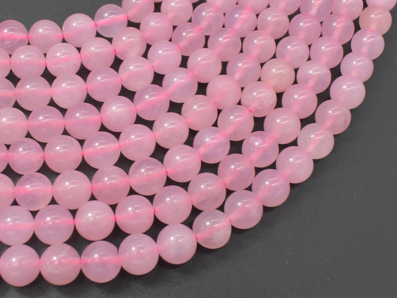 Rose Quartz 8mm Round Beads, 15 Inch, Full strand, Approx. 45-47 beads, Hole 1 mm 391054003 image 1