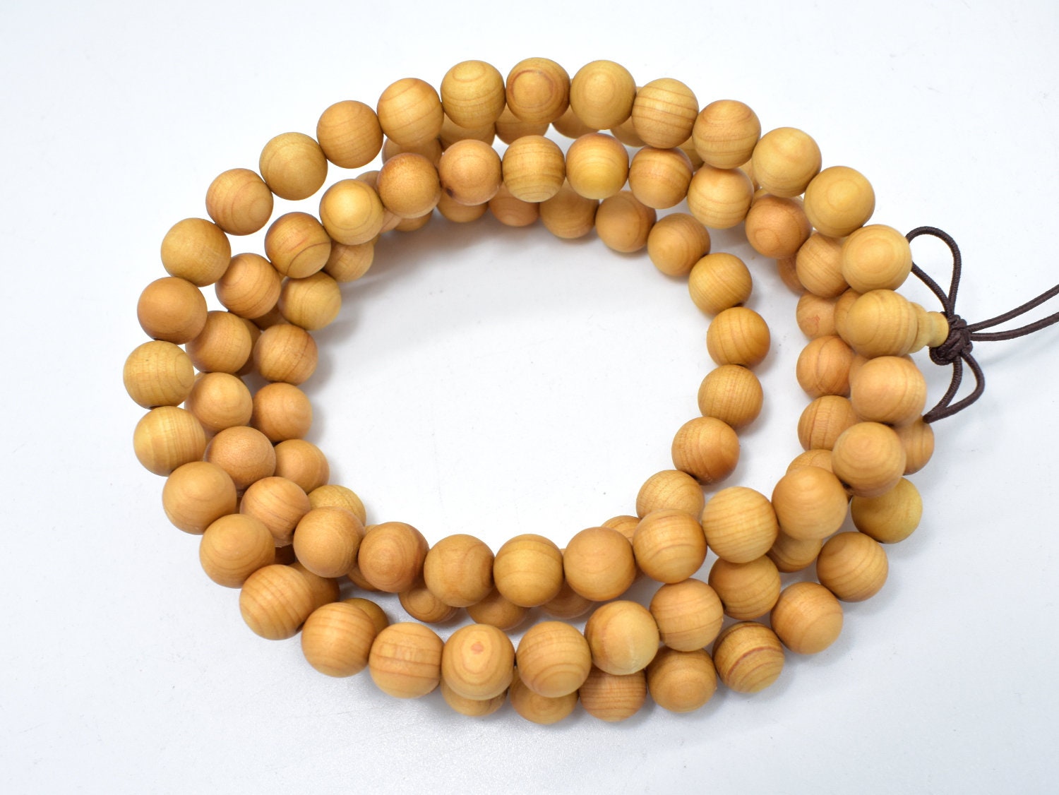 Cedar Wood Beads, Thuja Sutchuenensis, 8mm Round, 35 Inch, Full