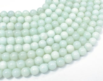 Amazonite Beads, Round, 8mm (8.5mm), 15.5 Inch, Full strand, Approx 46-49 beads, Full strand, Hole 1mm (111054003)