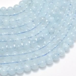 Aquamarine Beads, 6mm, Round Beads , 15.5 Inch, Full strand, Approx. 64 beads, Hole 1mm, A quality 123054008 image 2
