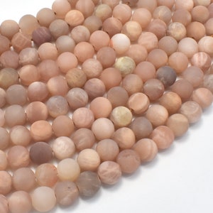 Matte Sunstone Beads, Round, 6mm (6.5mm), 15 Inch, Full strand, Approx. 62 beads, Hole 0.8mm (418054006)