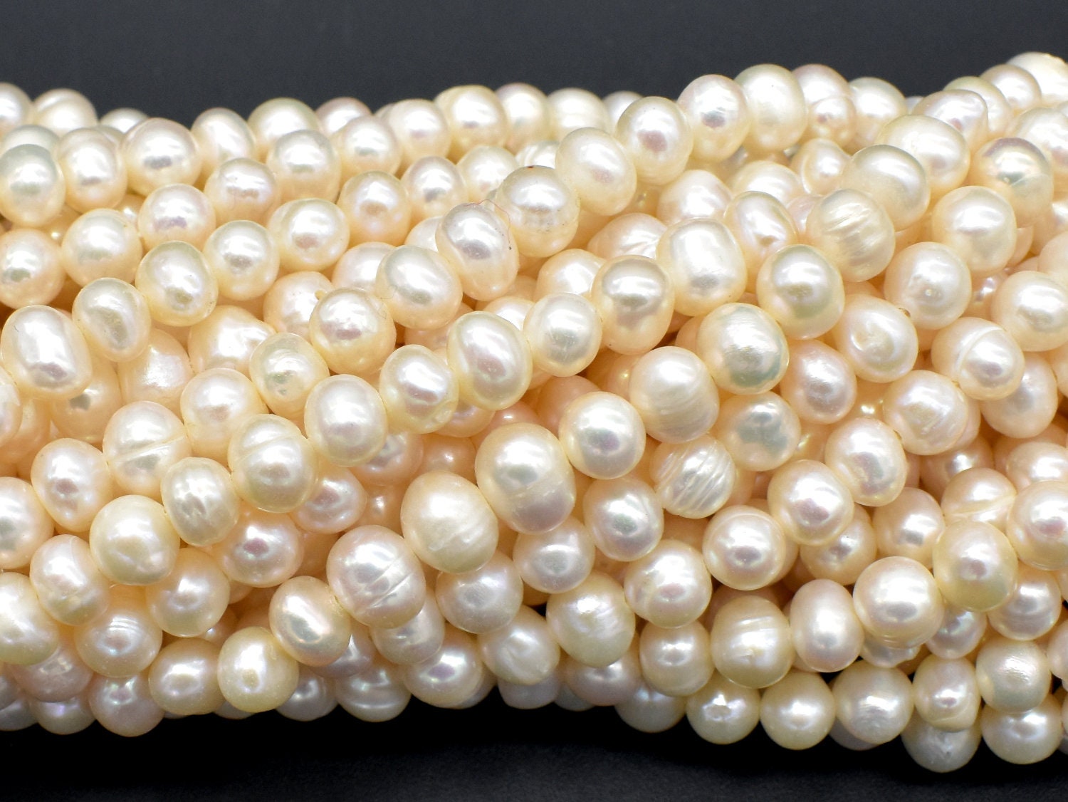 Pearls on a String, Craft Pearls, Pearl Beads ,pack of 12 Strings 