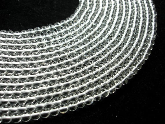 Clear Quartz Beads, 6mm (6.2mm), Round Beads,15.5 Inch, Full strand, Approx 65 beads, Hole 1 mm, A- quality (198054002)