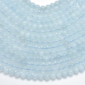 Aquamarine Beads, 6mm, Round Beads , 15.5 Inch, Full strand, Approx. 64 beads, Hole 1mm, A quality 123054008 image 5