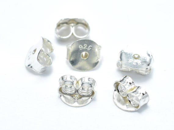 20pcs 925 Sterling Silver Ear Nuts, Butterfly Backings,