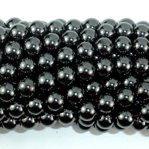 Magnetic Hematite Beads, 8mm (8.4mm), Round Beads, 16 Inch, Full strand, Approx 50 beads, Hole 1 mm, A quality (269054008)