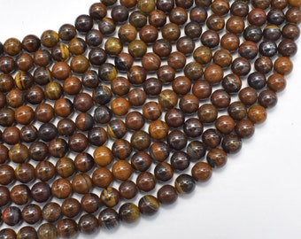 Tiger Iron, 6mm, Round Beads, 15.5 Inch, Full strand, Approx. 65 beads, Hole 0.8mm (423054011)