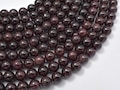 Red Garnet Beads, 8mm Round Beads, 15 Inch, Full strand, Approx. 47-49 beads, Hole 1mm (370054011)