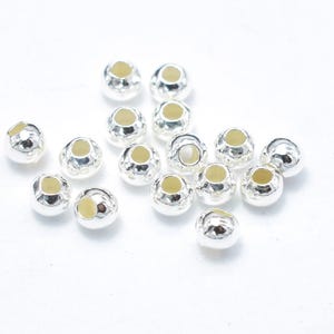 Approx. 100pcs 925 Sterling Silver Beads, 2mm Round Beads, Hole 1mm (007903019)