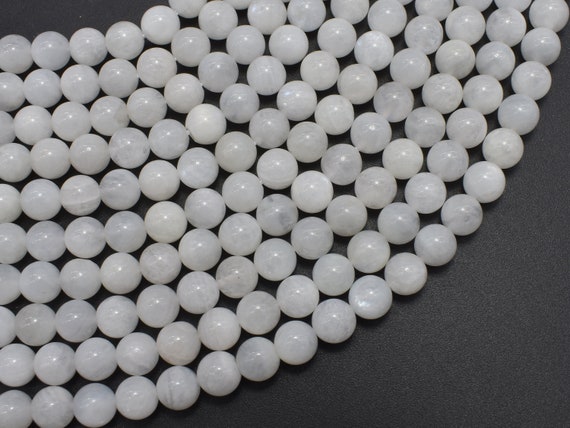 Natural Rainbow Moonstone Beads Strands, Round, 6mm, Hole: 0.8mm