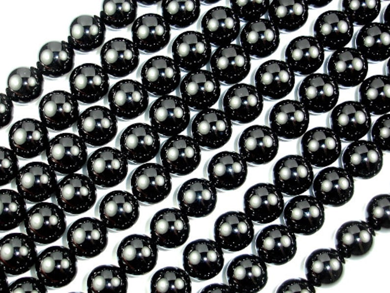 300054017 15.5 Inch 10.3 mm Round 10mm Black Lava Beads
