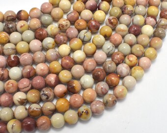 African Agate, 6mm, Round, 15.5 Inch, Full strand, Approx. 62 beads, Hole 0.8mm (122054296)