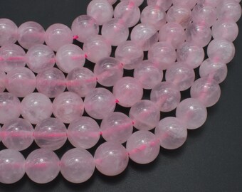 Rose Quartz  12mm Round Beads, 15 Inch, Full strand, Approx 32 beads, Hole 1.2mm (391054005)