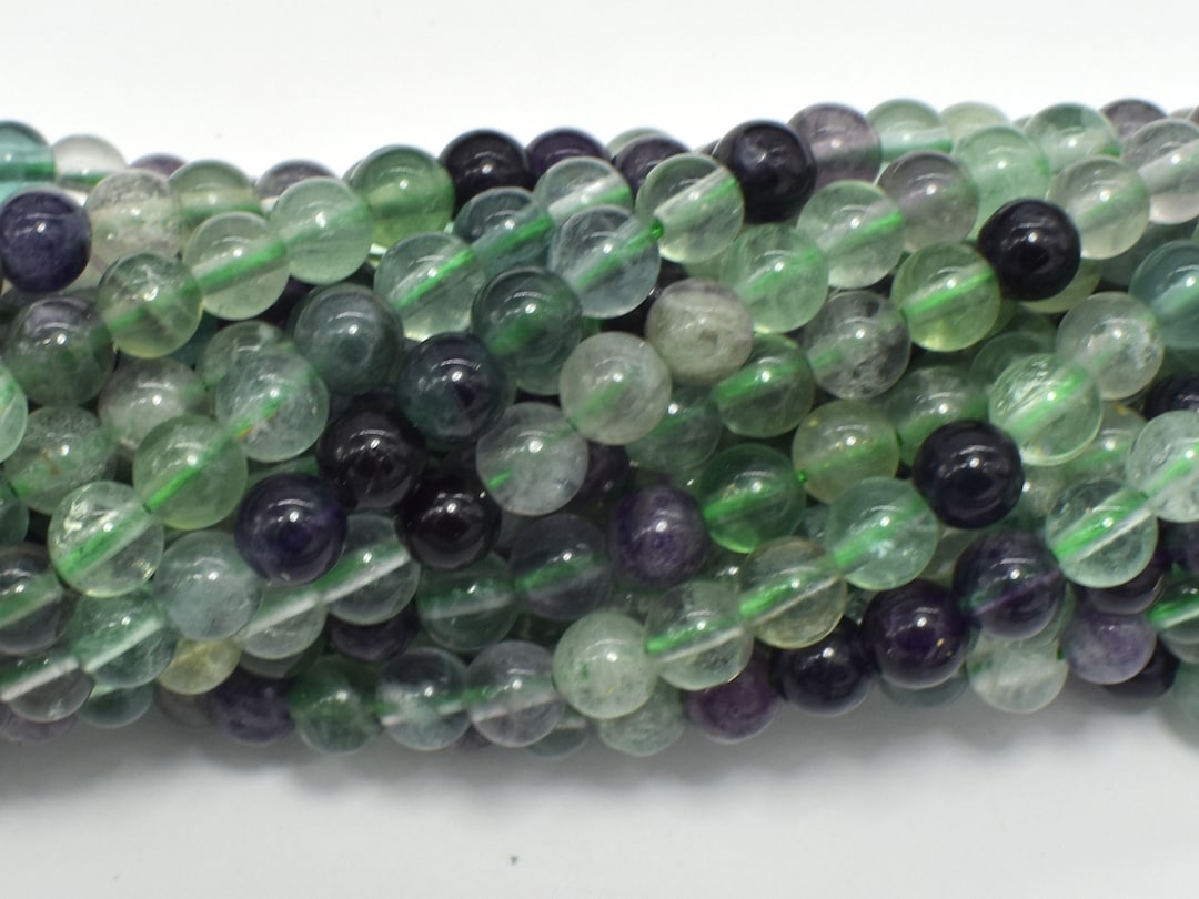 Perles Fluorite Naturelle Coupées – Brin 7 – 9 à 12 Mm – 109 Carats