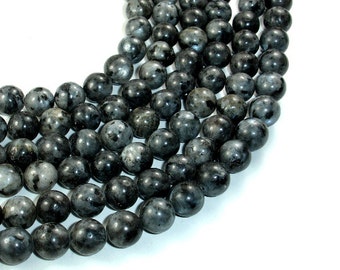 Black Labradorite Beads, Round, 10mm, 15.5 Inch, Full strand, Approx 39 beads, Hole 1 mm (137054004)