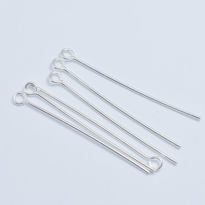 10 stuks 925 sterlingzilveren oogpin 29 mm, 0,6 mm (23 gauge), gat 1,5 mm (007912012)