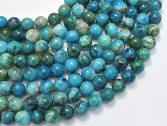 Hemimorphite, 8mm, Round, 15.5 Inch, Full strand, Approx. 49 beads,  Hole 1mm (271054011)