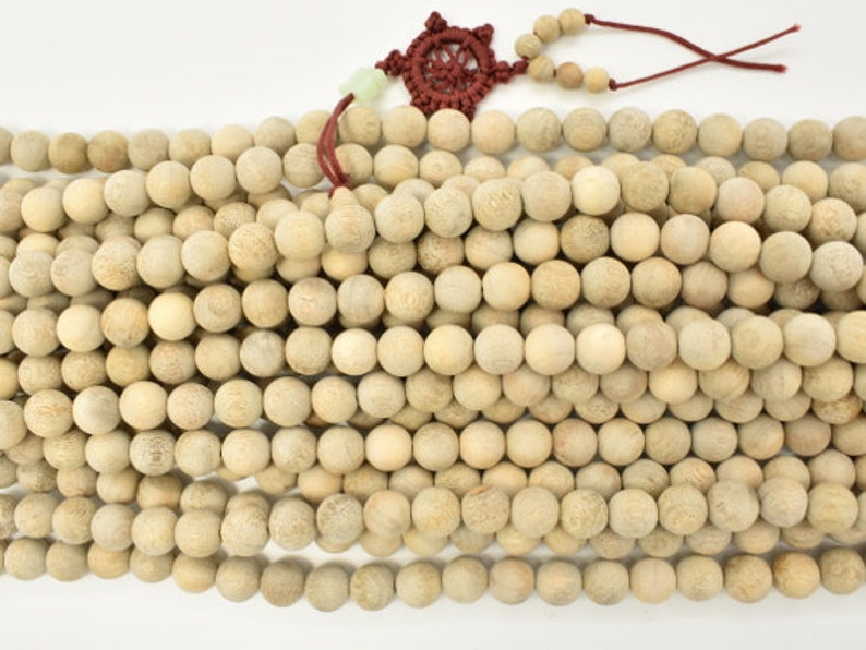 Full strand 10.3mm 011739003 42 Inch Matte Silkwood Beads Round Beads Approx 108 Beads 10mm Mala Beads