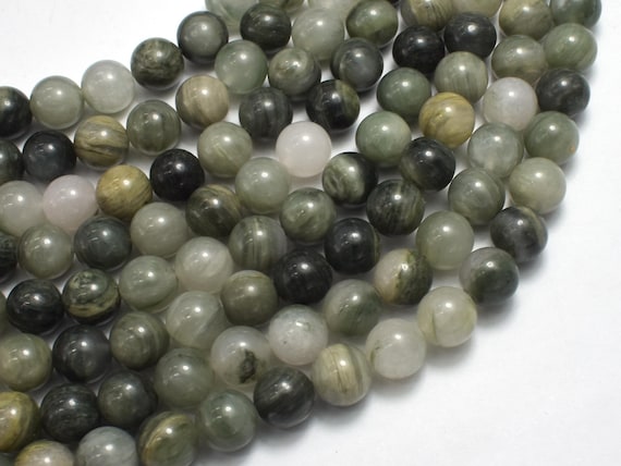 Green Line Quartz 8mm Round Beads, 15 Inch (258054002)