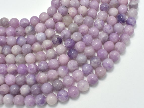 Lepidolite Beads 8mm 8.6mm Round Beads 15 Inch Full Strand