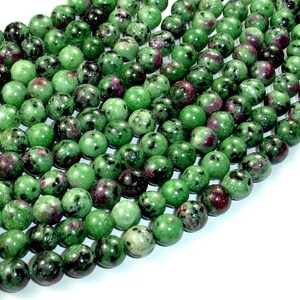 Ruby Zoisite, 8mm (8.3mm), Round, 15.5 Inch, Full strand, Approx. 49 beads, Hole 1mm (394054001)