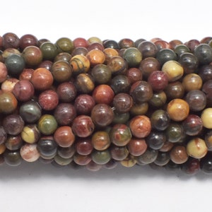 Picasso Jasper, 4mm (4.5mm) Round beads, 15 Inch, Full strand, Approx. 86 beads, Hole 0.8mm (344054008)