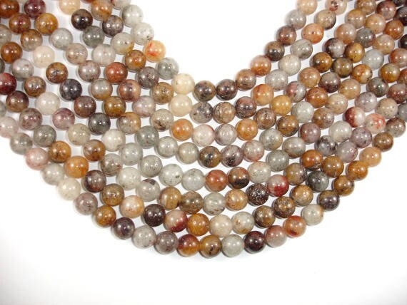Lodolite Quartz 178054002 8mm Round Beads 15.5 Inch,