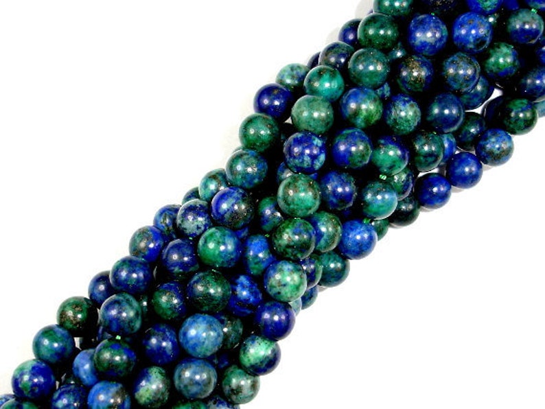 Azurite Malachite Beads, Round, 6mm 6.5mm, 15.5 Inch, Full strand, Approx 60 beads, Hole 1mm, A quality 129054004 image 3