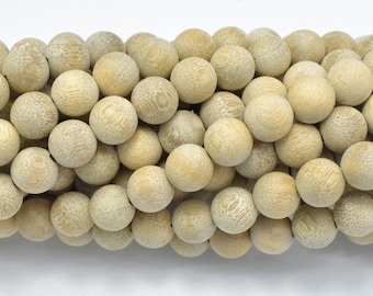 Matte Silkwood Beads, 8mm Round Beads, 34 Inch, Full strand, Approx 108 Beads, Mala Beads (011739005)