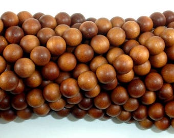 Sandalwood Beads, 8mm(8.2mm) Round Beads, 35 Inch, Full strand, Approx. 108 Beads, Mala Beads (011747001)