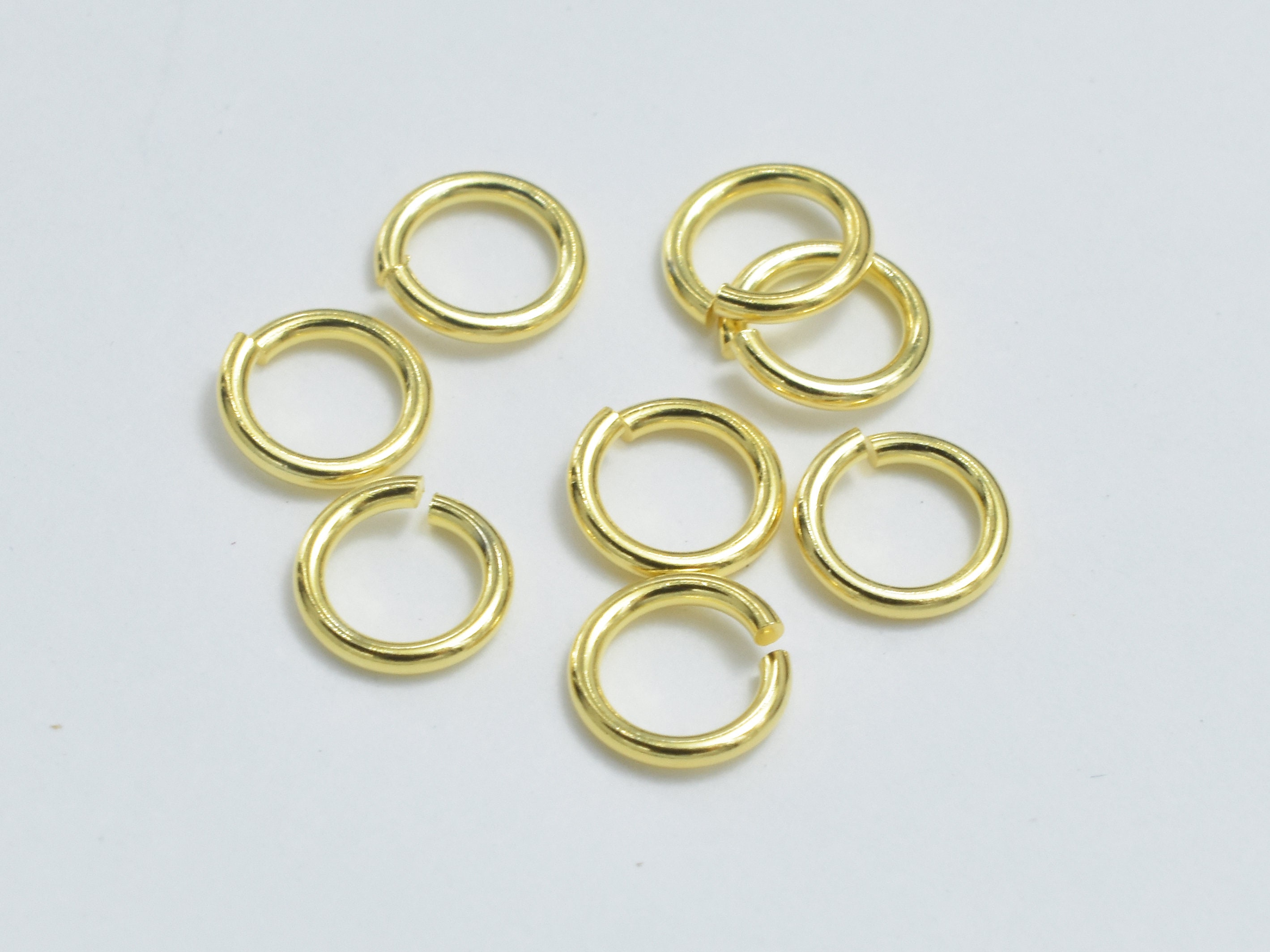 8mm Gold Plated Open Jump Rings (Approx 100 pieces) – mimi & lu