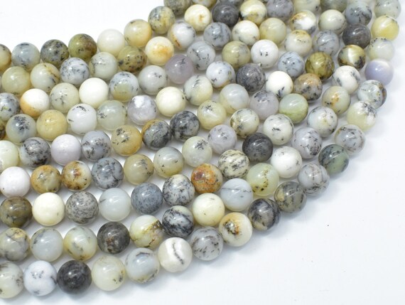 Dendritic Opal Beads Moss Opal 8mm 8.2mm Round Beads 15.5 Inch Full Strand Approx 48 Beads Hole 1mm A Quality 441054006 Etsy Canada