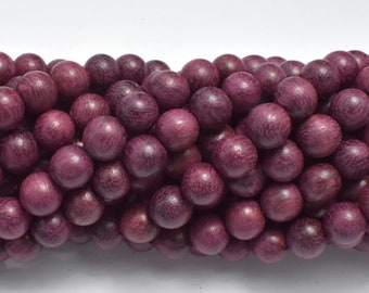Purple Sandalwood Beads, 8mm Round Beads, 34 Inch, Full strand, Approx. 108 Beads, Mala Beads (011750002)