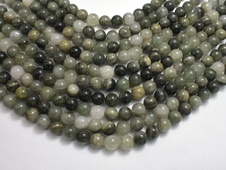 Green Line Quartz 8mm Round Beads, 15 Inch (258054002) image 5