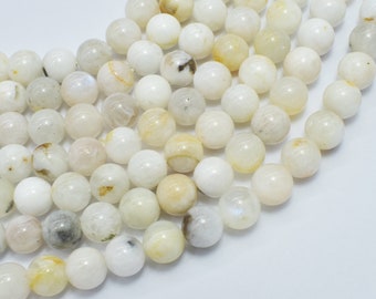 White Rainbow Moonstone 8mm Round, 15.5 Inch, Approx. 47 beads, Hole 1mm (321054044)