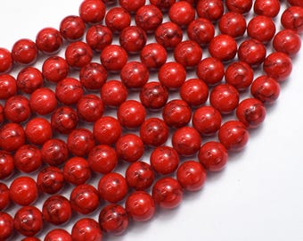 Red Howlite Beads, 8mm, Round (275054015)