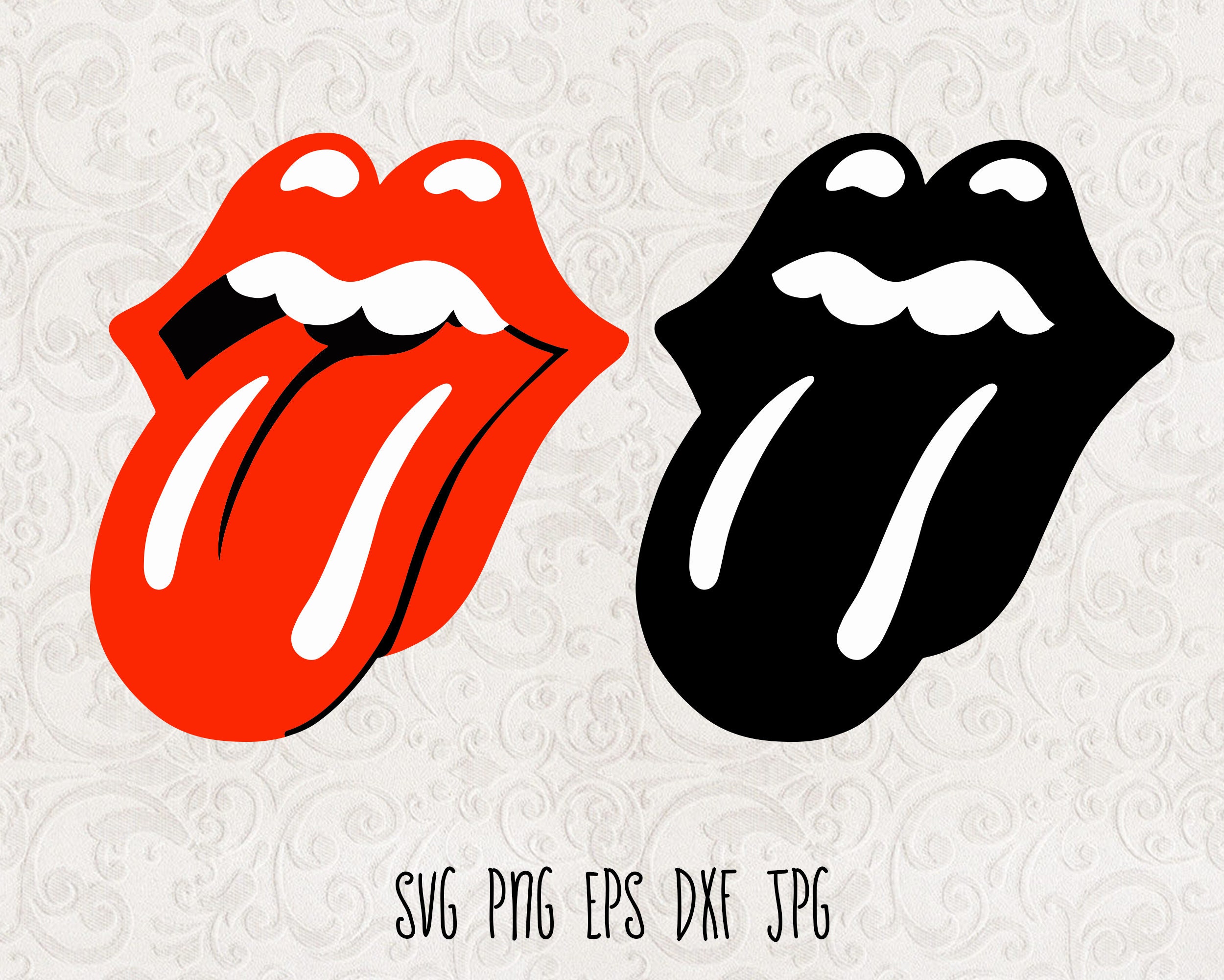 Tongue Out Svg Kiss Lips Cutting Files Red Lips Svg Dxf