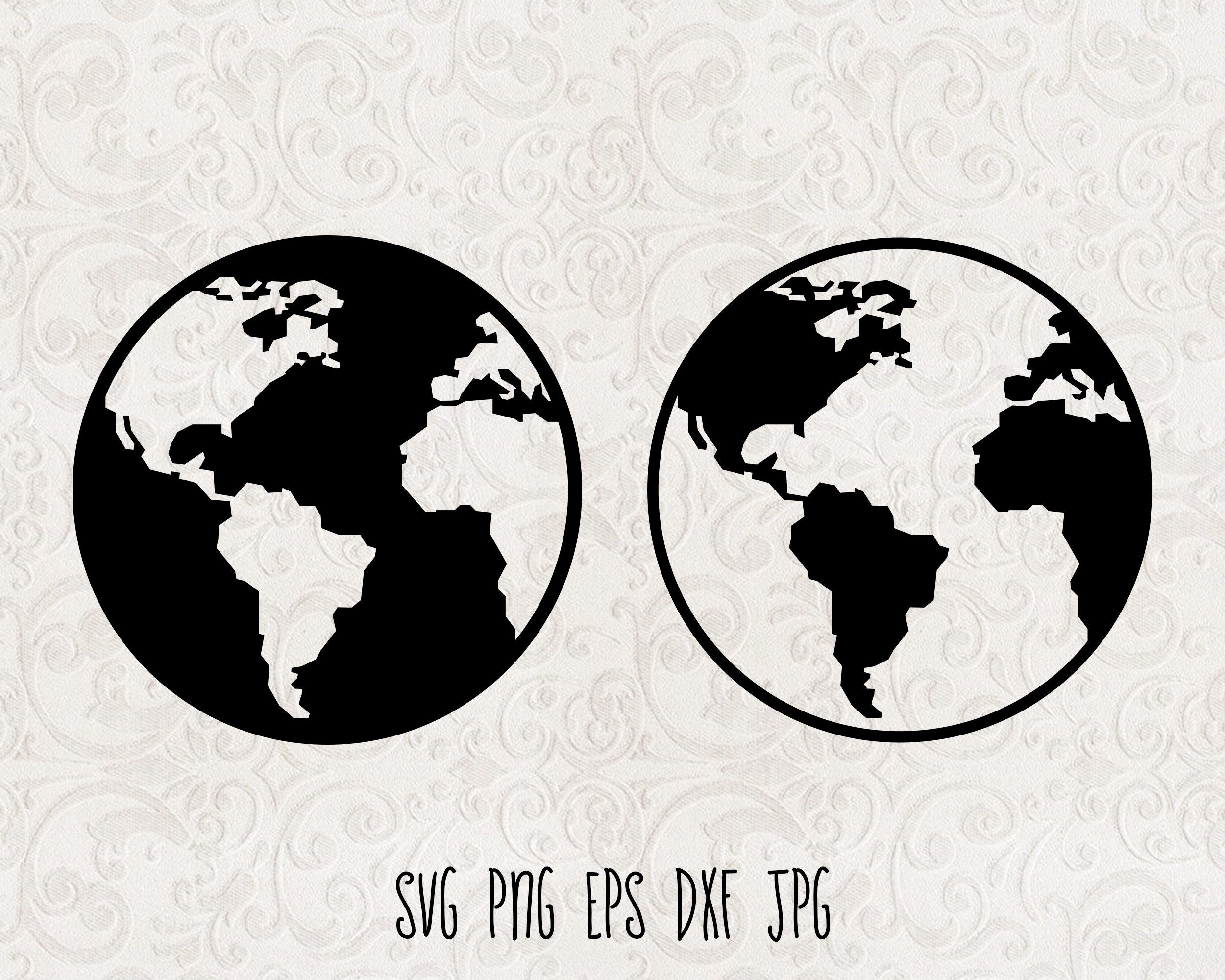 Earth Svg Earth Clipart Globe Svg File Earth Day Svg Earth Etsy
