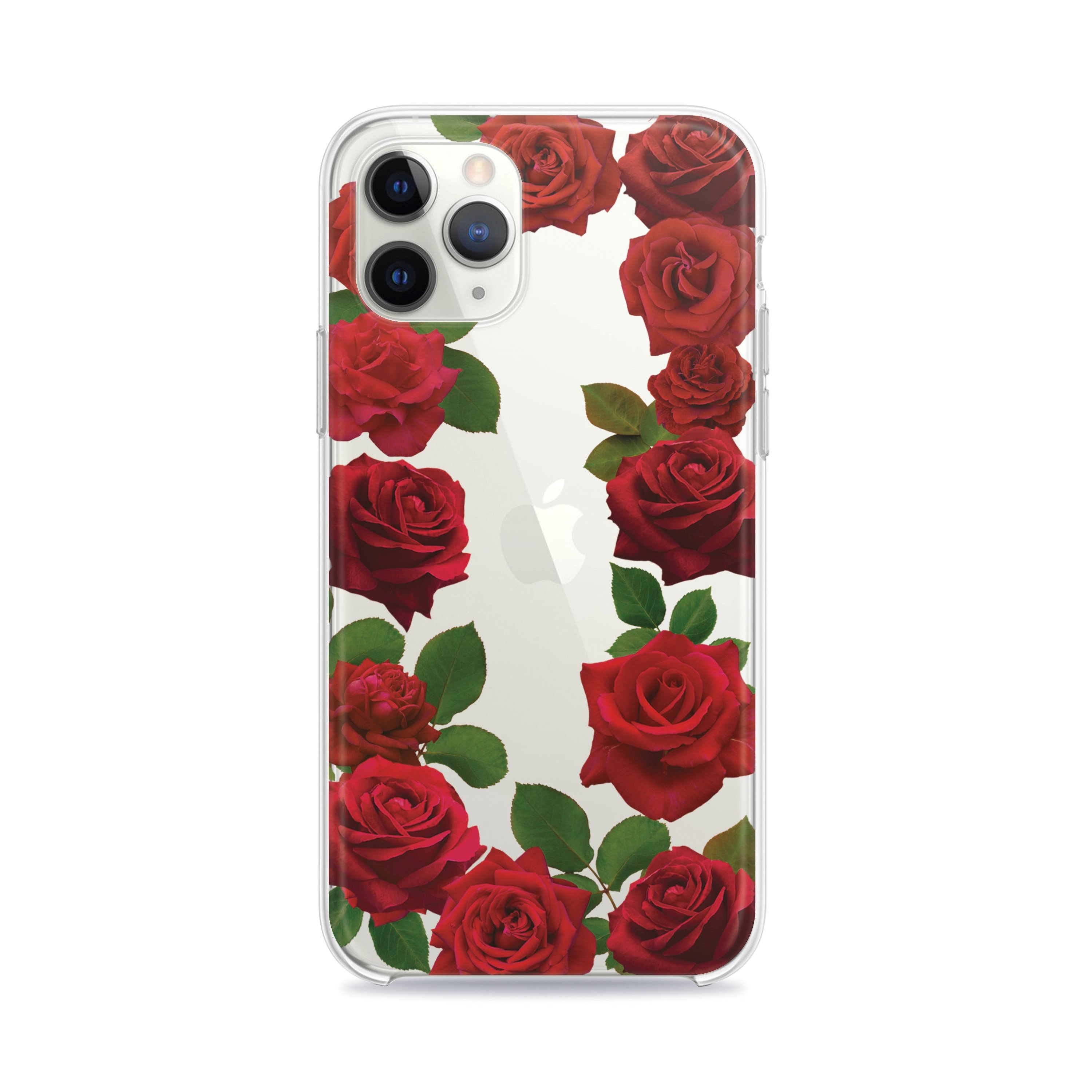 Floral iPhone 11 Pro Case Clear Red Roses iPhone 11 Pro Max Etsy