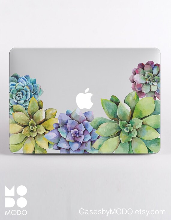 Macbook Pro 13 Case 2018 Succulent Design Macbook 12 inch Hard Etsy