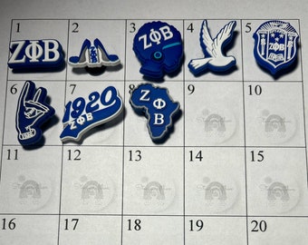 Zeta Phi Beta Sorority shoe charms