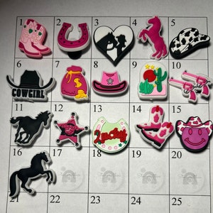 2 Cowgirl shoe charms |Pink 2