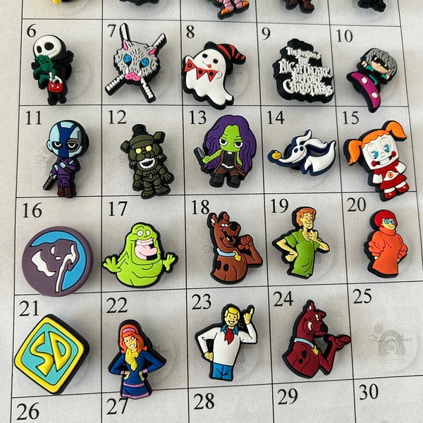 Cartoon shoe charms | Dog | Mystery | Scoob Doo | Scary |Halloween | Ghost | Skeleton | Monster