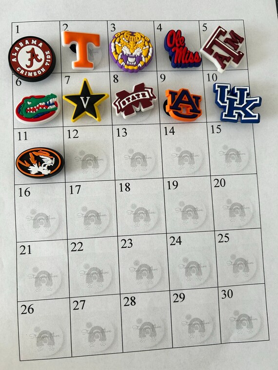 College Sports Shoe Charms South Eastern Conference AL UT Lsu O