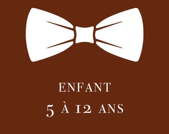 Children's wooden bow tie 5 to 12 years old