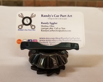 Business Card Holder made from used spider gear - for the gearhead at the office