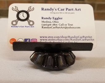 Business Card Holder made from used spider gear - for the gearhead at the office