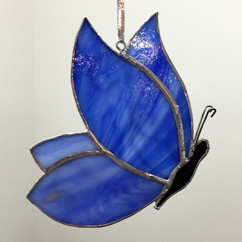 Beautiful Stained Glass Butterfly Window Ornament Suncatcher Etsy UK