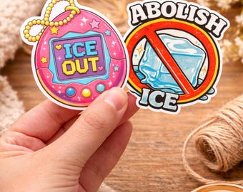 Ice Out | Abolish ICE Sticker | Protest Sticker | Anti-ICE Decal | Political Sticker | 2.25" | 90s Retro Activist Sticker